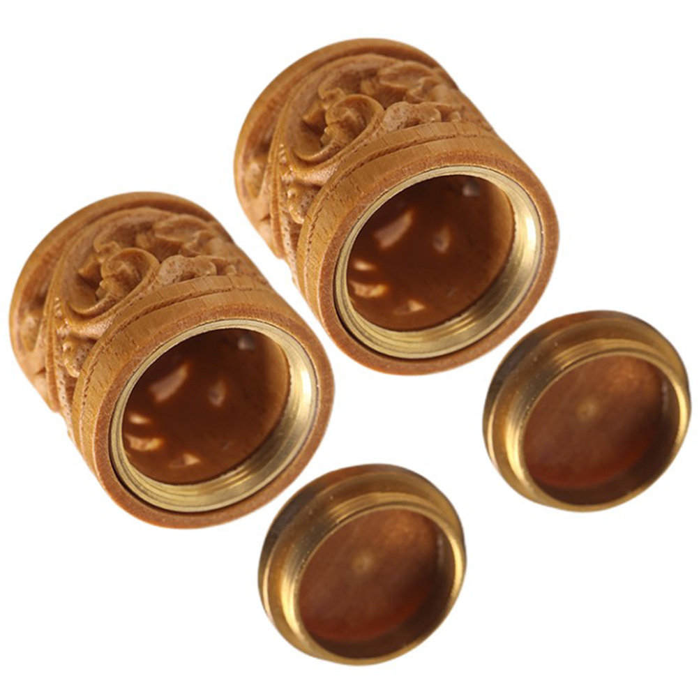 Aroma Bead Sachet - 2Pcs Carved Wooden Aroma Beads Sachet