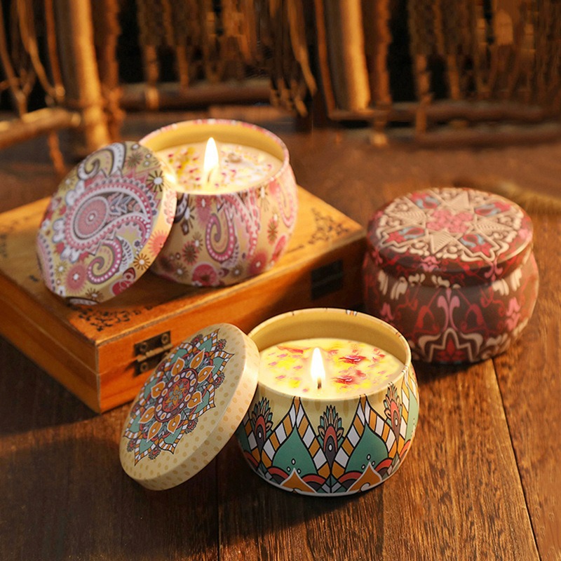 Home Fragrance No 3 - 1PC Smokeless Scented Candle Dried Flower