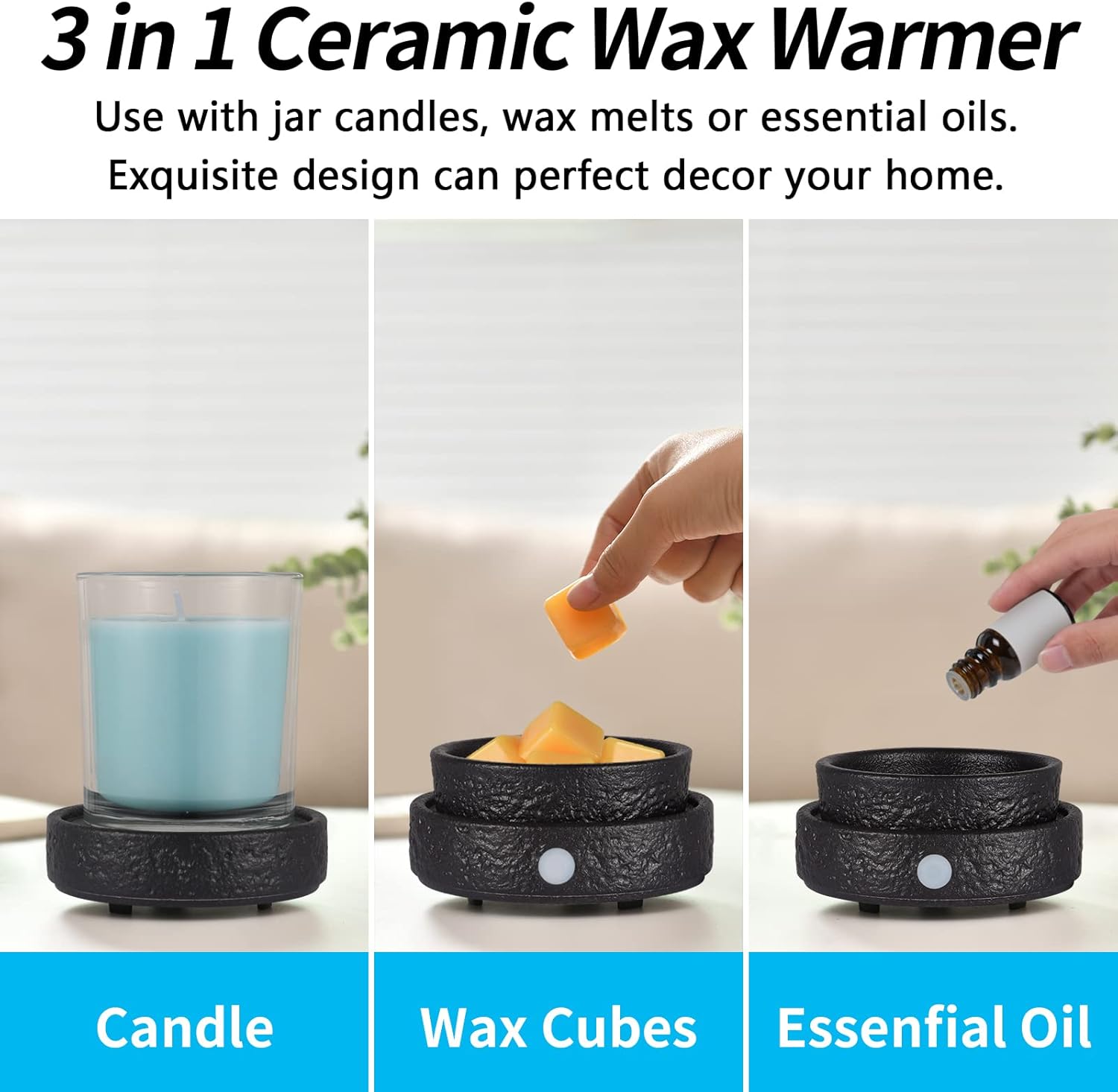 Ceramic Wax Melt Warmer, 3-in- – Home Fragrance No 3 Bewertung und Preis